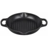 Le Creuset 9 3/4" Signature Deep Round Grill Pan - Licorice
