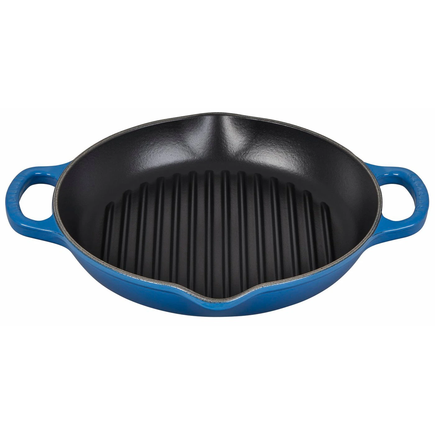 Le Creuset 9 3/4" Signature Deep Round Grill Pan - Marseille 1 Le Creuset 9 3/4" Signature Deep Round Grill Pan - Marseille