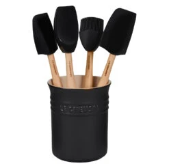 Le Creuset Craft Series 5-Piece Utensil Set W/Crock - Licorice