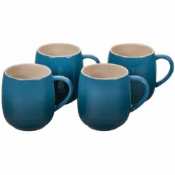 Le Creuset Set Of 4 - 13 Oz. Heritage Mugs - Deep Teal