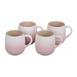 Le Creuset Set Of 4 - 13 Oz. Heritage Mugs - Shell Pink
