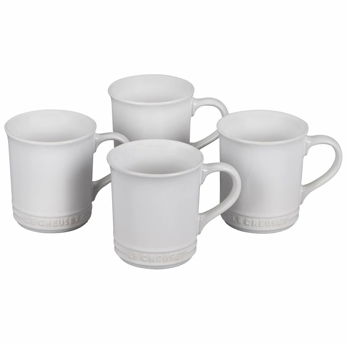 Le Creuset Set Of 4 - 14 Oz. Mugs - White 1 Le Creuset Set Of 4 - 14 Oz. Mugs - White