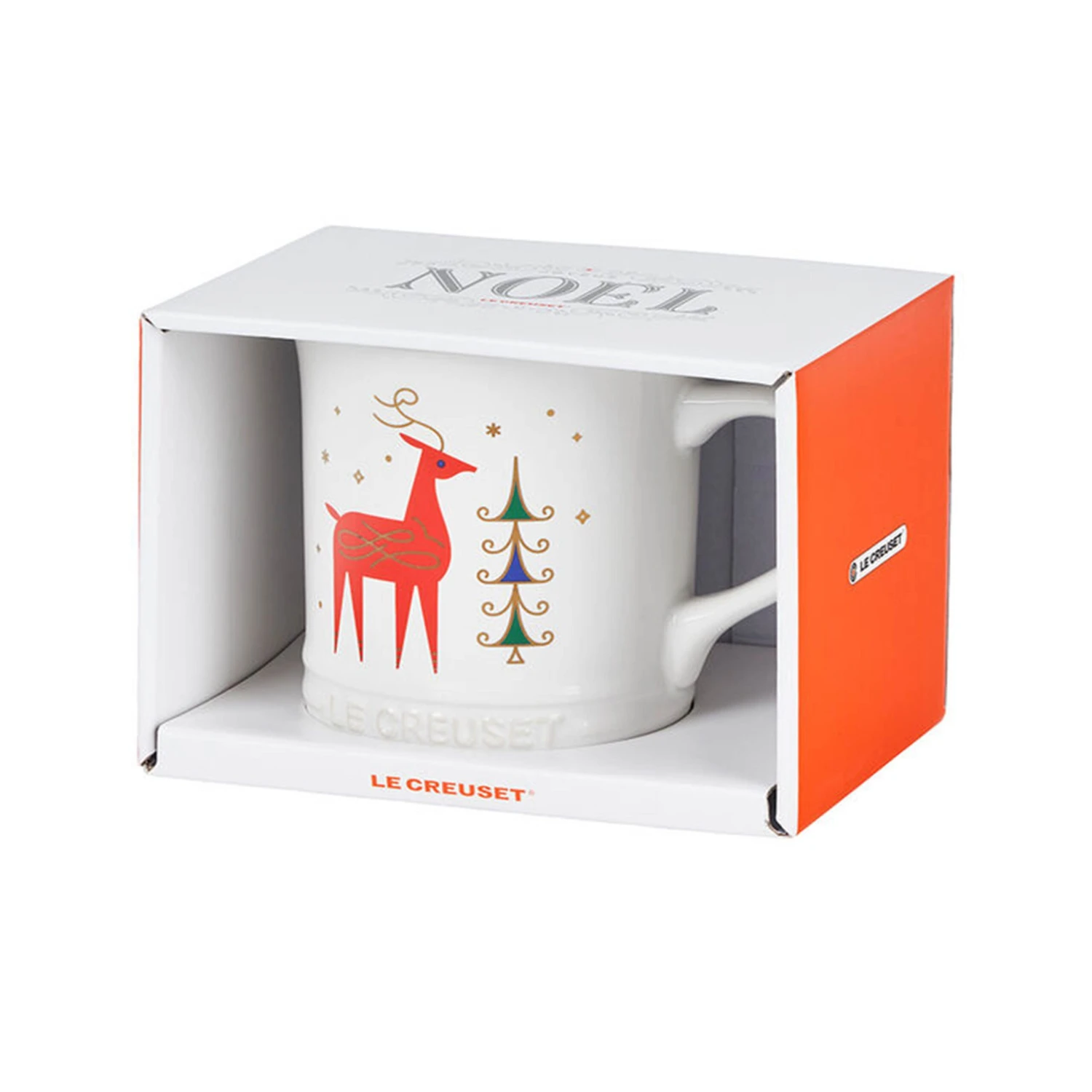 Le Creuset Noel Collection: 14 Oz. Reindeer Mug - White W/ Applique 3 Le Creuset Noel Collection: 14 Oz. Reindeer Mug - White W/ Applique - Image 3