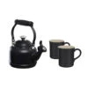 Le Creuset Demi Kettle W/ SS Knob & 2 Mug Set - Licorice