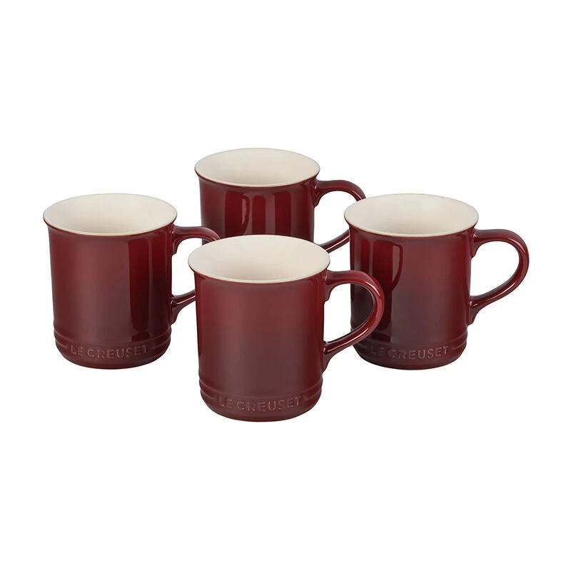 Le Creuset Set Of 4 - 14 Oz. Mugs - Rhone 1 Le Creuset Set Of 4 - 14 Oz. Mugs - Rhone