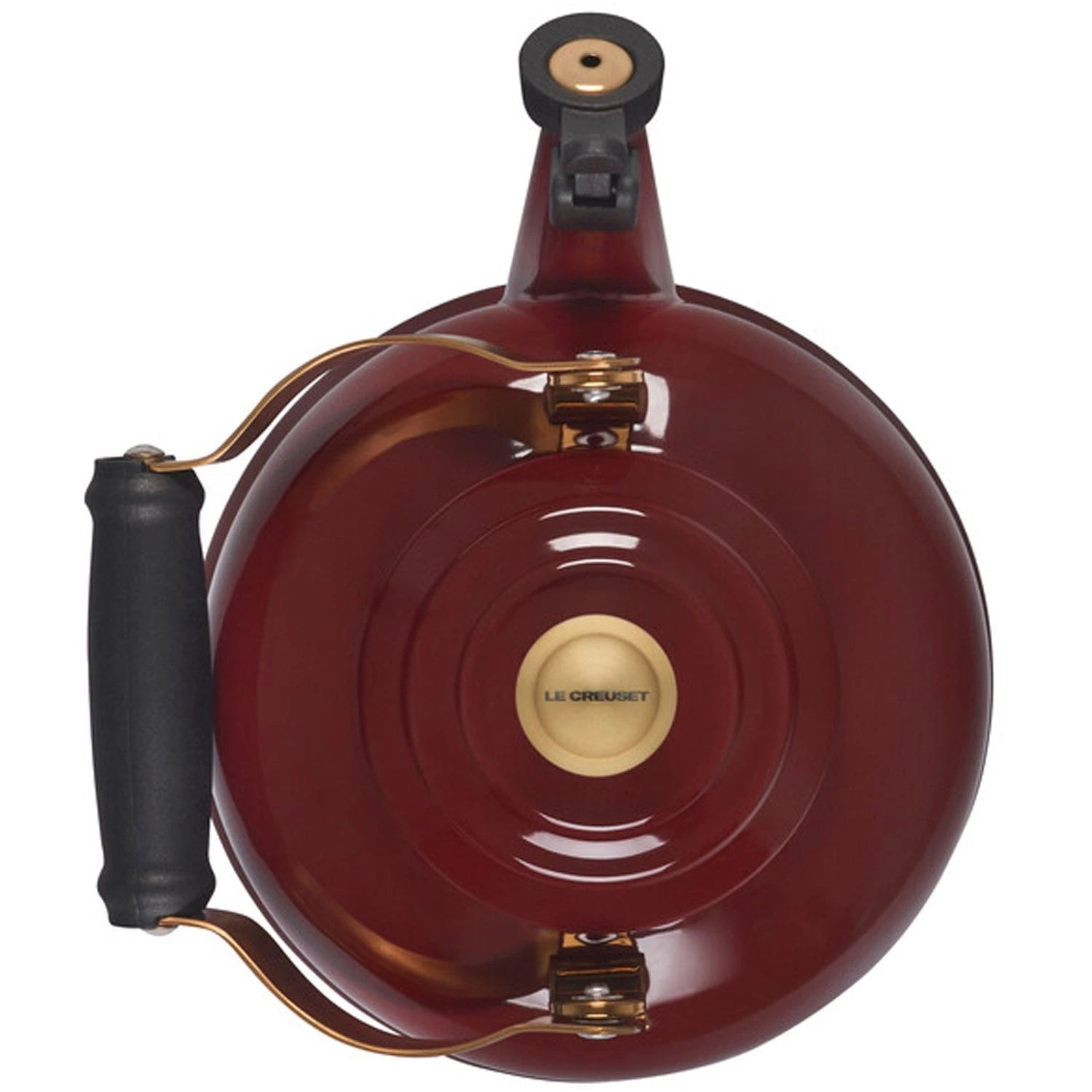 LE CREUSET 1.7 Qt. Whistling Kettle - Rhone W/ Gold Knob & Brackets 3 LE CREUSET 1.7 Qt. Whistling Kettle - Rhone W/ Gold Knob & Brackets - Image 3